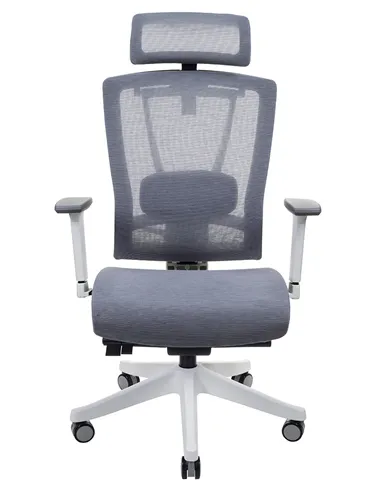 Крісло ERGO CHAIR 2 MESH WHITE, ергономічне, сіре