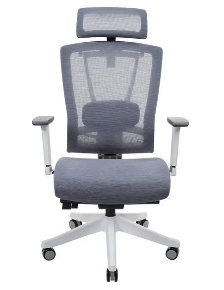 Крісло ERGO CHAIR 2 MESH WHITE, ергономічне, сіре