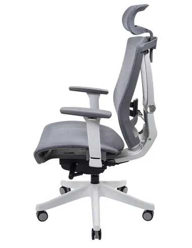 Крісло ERGO CHAIR 2 MESH WHITE, ергономічне, сіре