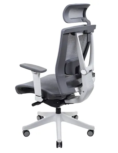 Крісло ERGO CHAIR 2 MESH WHITE, ергономічне, сіре