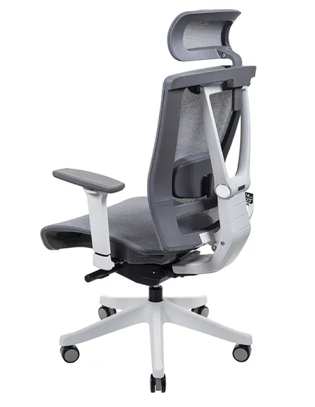 Крісло ERGO CHAIR 2 MESH WHITE, ергономічне, сіре