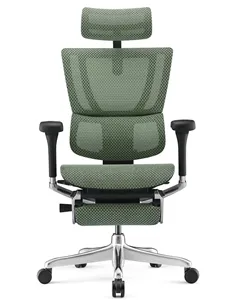 Крісло MIRUS-IOO 2 (IOOE2-AB-HAM-5D-L-LMT, СІТКА Т-168-B6-GREEN), ергономічне, з підставкою під ноги 2