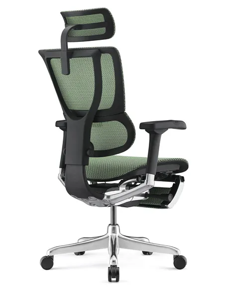 Крісло MIRUS-IOO 2 (IOOE2-AB-HAM-5D-L-LMT, СІТКА Т-168-B6-GREEN), ергономічне, з підставкою під ноги