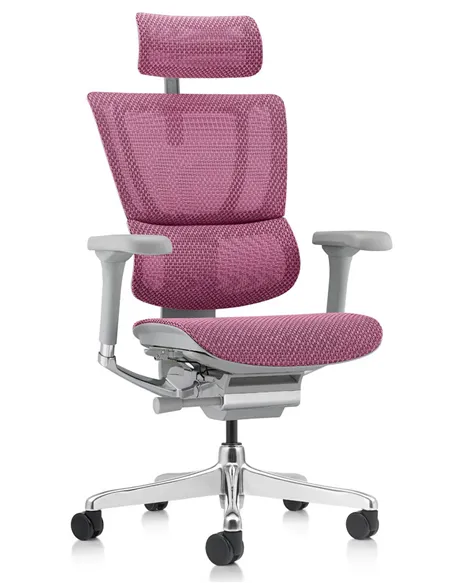Крісло MIRUS-IOO 2 (IOOE2-AG-HAM-5D-L, СІТКА Т-168-B5 PINK), ергономічне