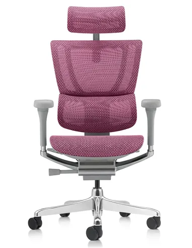 Крісло MIRUS-IOO 2 (IOOE2-AG-HAM-5D-L, СІТКА Т-168-B5 PINK), ергономічне