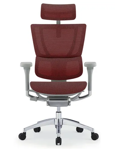 Крісло MIRUS-IOO 2 (IOOE2-AG-HAM-5D-L, СІТКА T-168-B3 SCARLET), ергономічне