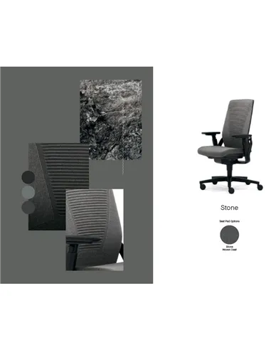 Крісло SENATOR I-WORKCHAIR 2.0 STONE ергономічне, тканинне