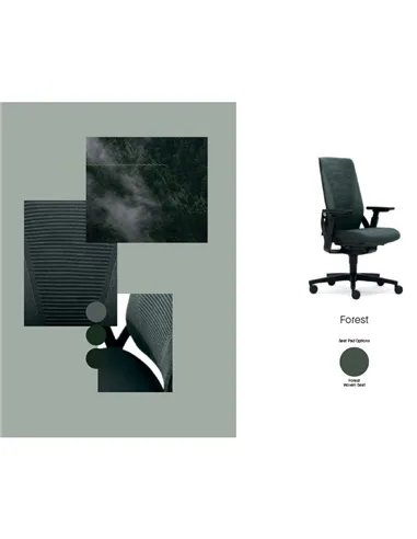Крісло SENATOR I-WORKCHAIR 2.0 FOREST ергономічне, тканинне