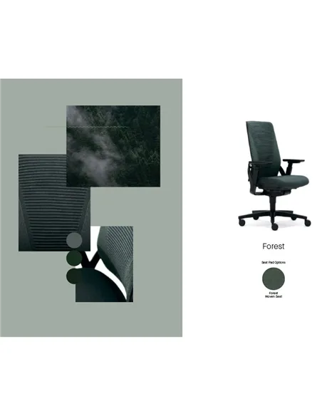 Крісло SENATOR I-WORKCHAIR 2.0 FOREST ергономічне, тканинне