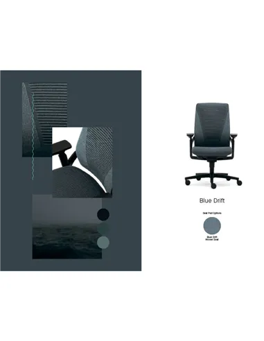 Крісло SENATOR I-WORKCHAIR 2.0 BLUE DRIFT ергономічне, тканинне