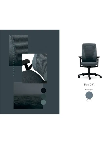 Крісло SENATOR I-WORKCHAIR 2.0 BLUE DRIFT ергономічне, тканинне