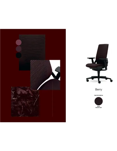 Крісло SENATOR I-WORKCHAIR 2.0 BERRY ергономічне, тканинне