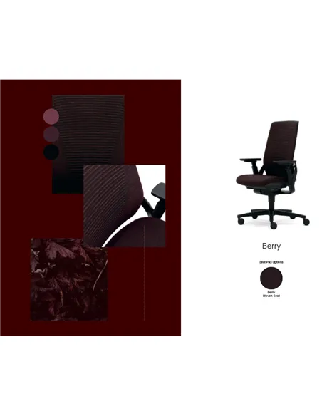 Крісло SENATOR I-WORKCHAIR 2.0 BERRY ергономічне, тканинне