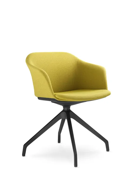 Крісло LD SEATING Wave 033-F90 BL для відвідувачів