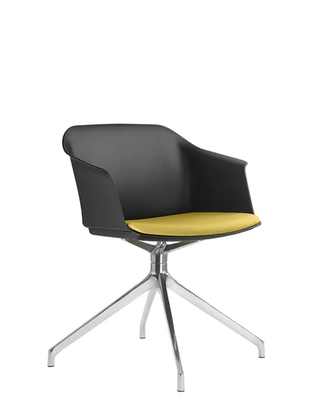 Крісло LD SEATING Wave 033-F90 BL для відвідувачів