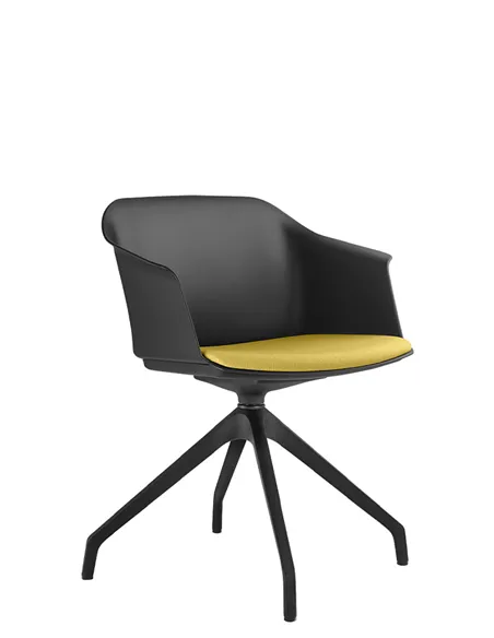 Крісло LD SEATING Wave 033-F90 BL для відвідувачів