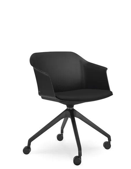 Кресло LD SEATING WAVE 030-F95 BL для посетителей, поворотное