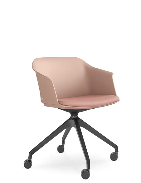 Кресло LD SEATING WAVE 030-F95 BL для посетителей, поворотное