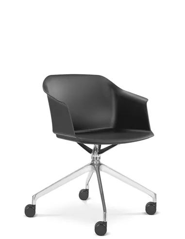 Кресло LD SEATING WAVE 030-F95 BL для посетителей, поворотное