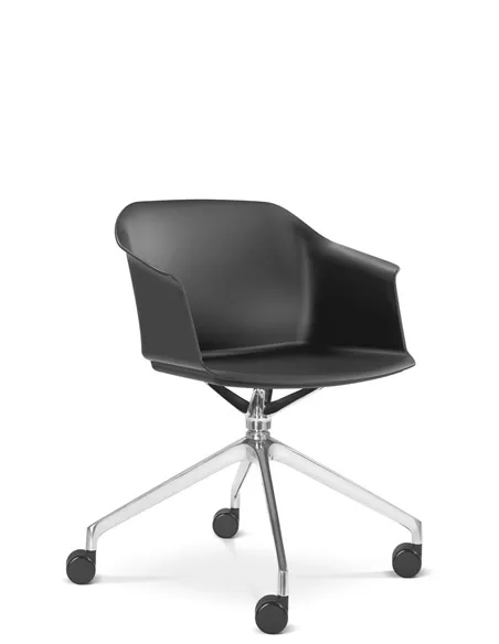 Кресло LD SEATING WAVE 030-F95 BL для посетителей, поворотное