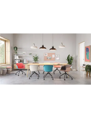 Кресло LD SEATING WAVE 030-F95 BL для посетителей, поворотное