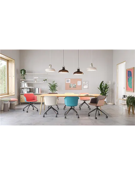 Кресло LD SEATING WAVE 030-F95 BL для посетителей, поворотное
