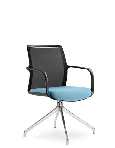 Кресло LD SEATING LEAF 505 F70-N6, для посетителей, на алюминиевой крестовине