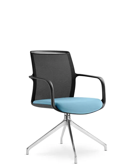 Кресло LD SEATING LEAF 505 F70-N6, для посетителей, на алюминиевой крестовине