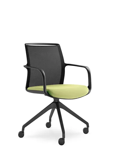 Конференц-крісло LD SEATING LEAF 505 F95-BL, для відвідувачів, на колесах