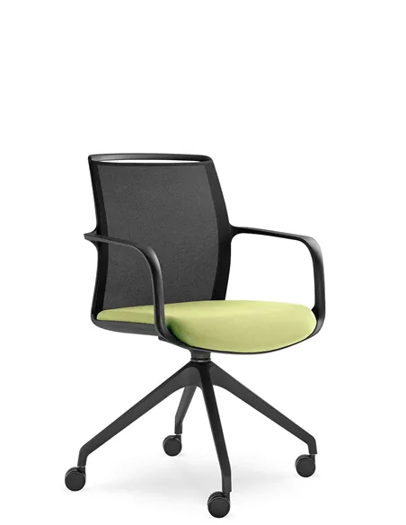 Конференц-крісло LD SEATING LEAF 505 F95-BL, для відвідувачів, на колесах
