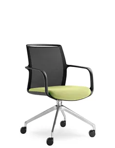 Конференц-кресло LD SEATING LEAF 505 F75-N6, на алюминиевой крестовине, на колесах