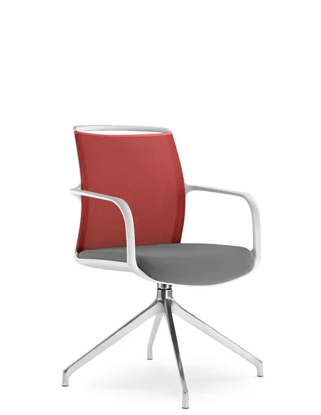 Крісло LD SEATING LEAF 506 F70-N6, для відвідувачів, на алюмінієвій хрестовині