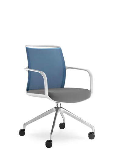 Крісло LD SEATING LEAF 506 F75-N6, на алюмінієвій хрестовині, на колесах