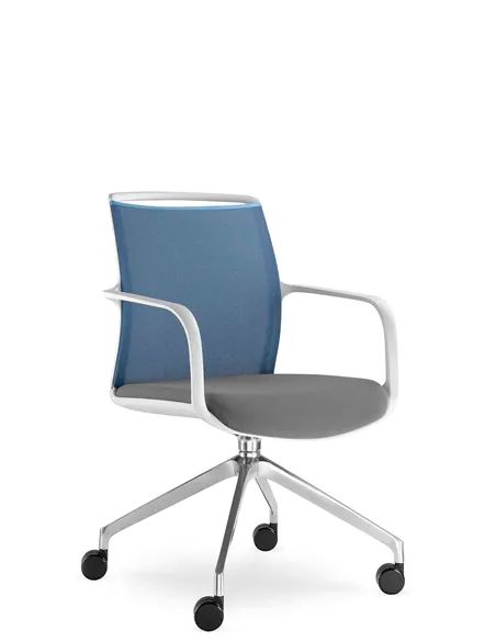 Крісло LD SEATING LEAF 506 F75-N6, на алюмінієвій хрестовині, на колесах