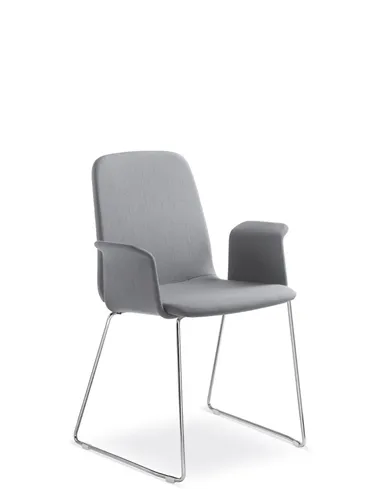 Кресло LD SEATING SUNRISE 152-Q, BR для посетителей, на полозьях