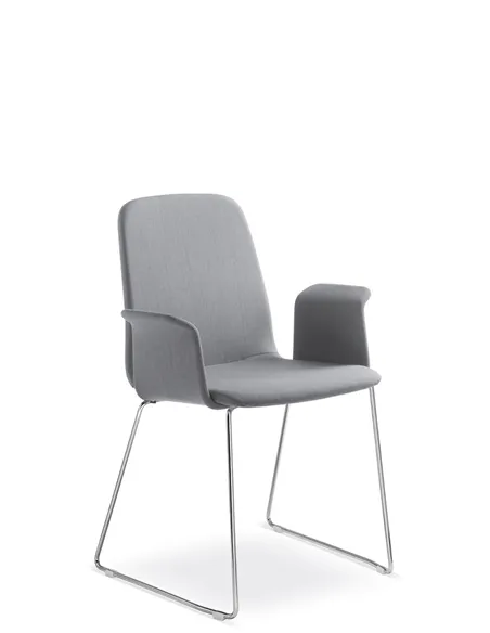 Кресло LD SEATING SUNRISE 152-Q, BR для посетителей, на полозьях