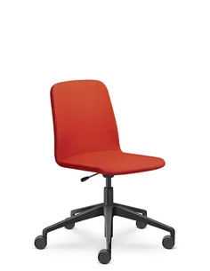 Кресло LD SEATING SUNRISE 152, F80 для посетителей, на алюминиевой крестовине, на колесах