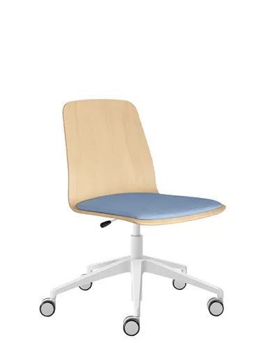 Кресло LD SEATING SUNRISE 151, F80 для посетителей, на алюминиевой крестовине, на колесах