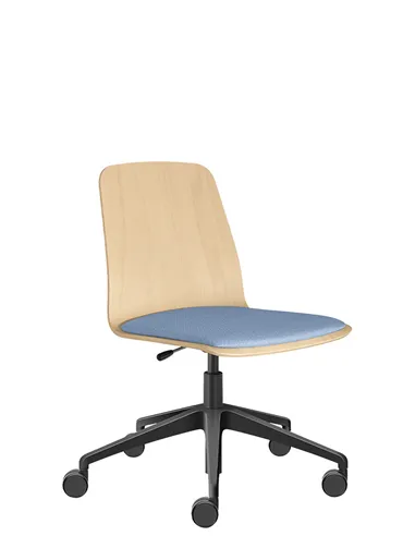 Кресло LD SEATING SUNRISE 151, F80 для посетителей, на алюминиевой крестовине, на колесах