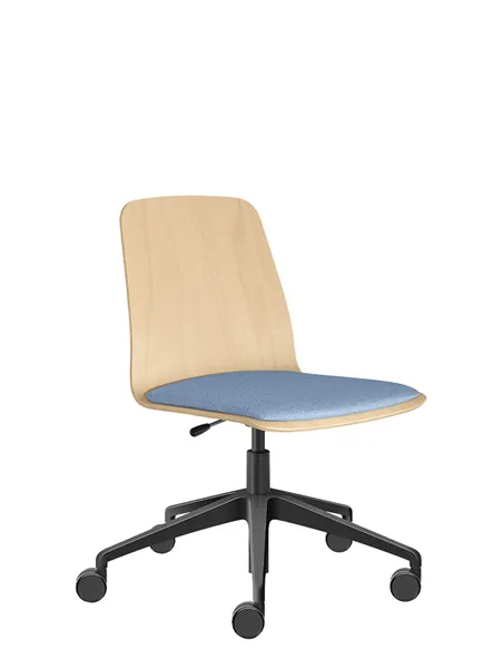 Кресло LD SEATING SUNRISE 151, F80 для посетителей, на алюминиевой крестовине, на колесах
