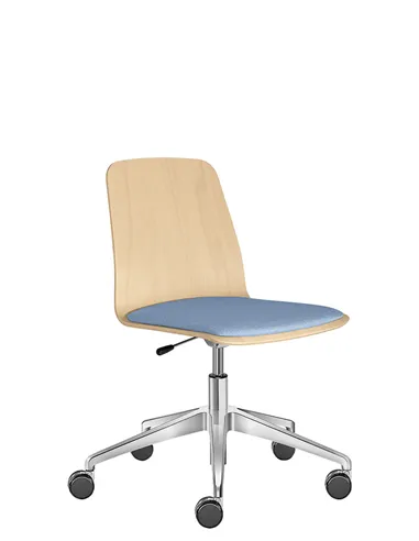 Кресло LD SEATING SUNRISE 151, F80 для посетителей, на алюминиевой крестовине, на колесах