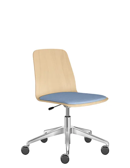 Кресло LD SEATING SUNRISE 151, F80 для посетителей, на алюминиевой крестовине, на колесах