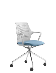 Кресло LD SEATING TARA 105-F75-N6 для посетителей, на алюминиевой крестовине, на колесах