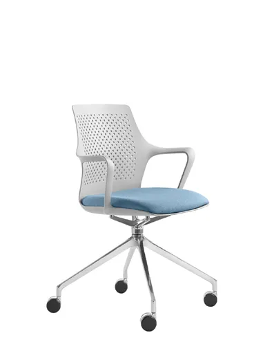 Крісло LD SEATING TARA 105-F75-N6 для відвідувачів, на алюмінієвій хрестовині, на колесах
