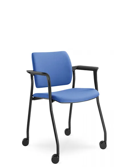 Кресло LD SEATING DREAM 110-N1, BR для посетителей, на колесах