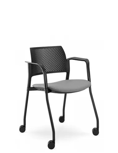 Кресло LD SEATING DREAM+ 100BL, BR для посетителей, на колесах
