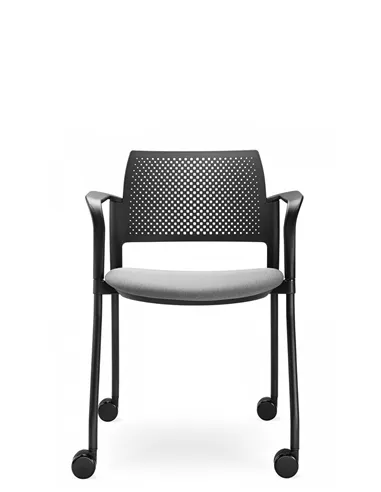 Кресло LD SEATING DREAM+ 100BL, BR для посетителей, на колесах