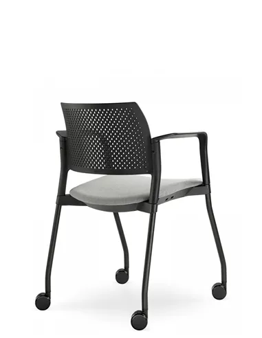 Кресло LD SEATING DREAM+ 100BL, BR для посетителей, на колесах