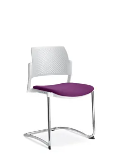 Кресло LD SEATING DREAM+ 101WH-Z для посетителей, на полозьях