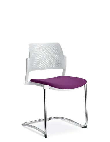 Кресло LD SEATING DREAM+ 101WH-Z для посетителей, на полозьях